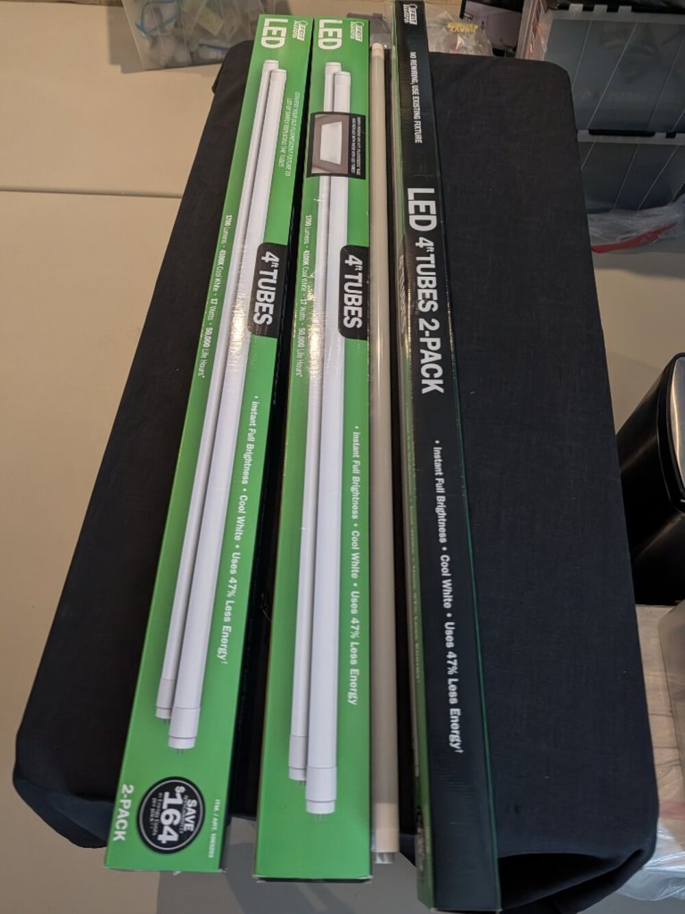 Feit Electric 4ft T8 LED Tube Light Bulbs 4100K Cool White 2-Pack 3 of them